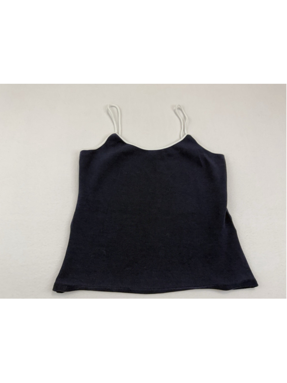 Zara Navy Soft Knit Spaghetti Strap Cami Top Womens M 90s Inspired Layering Tank